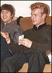 John Lennon with his best friend, Pete Shotton, in the mid-1960s.